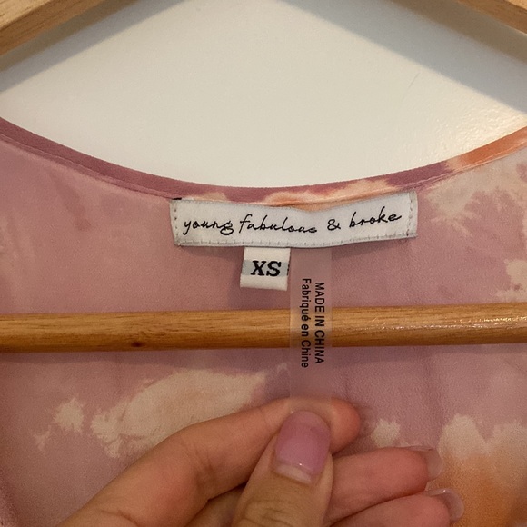 Young Fabulous & Broke Maxi Meadow Dress in Peach Bamboo Wash - Picture 4 of 8